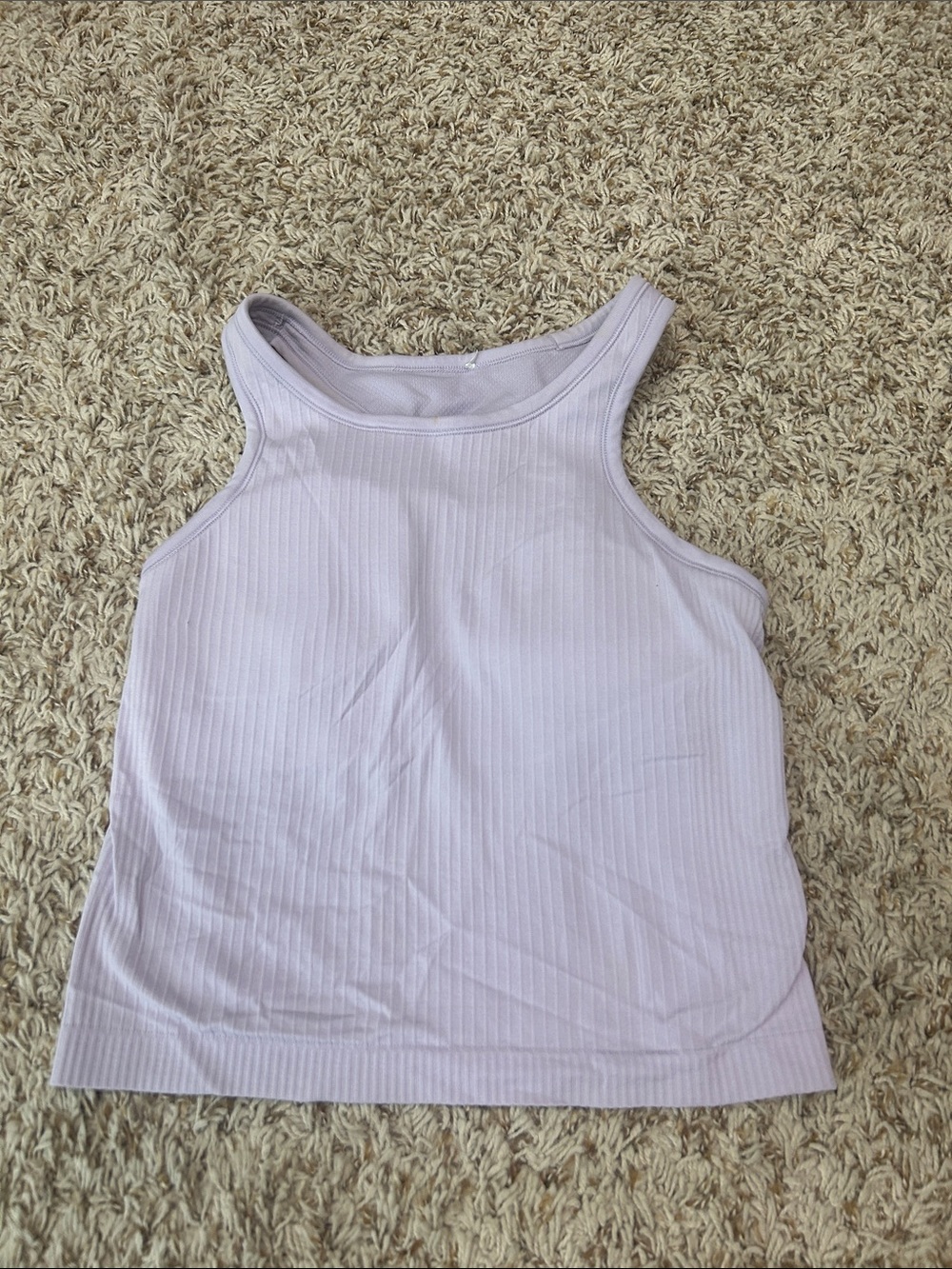 Lululemon Lavender Ribbed Tank Top - Women's Sleeveless Crop